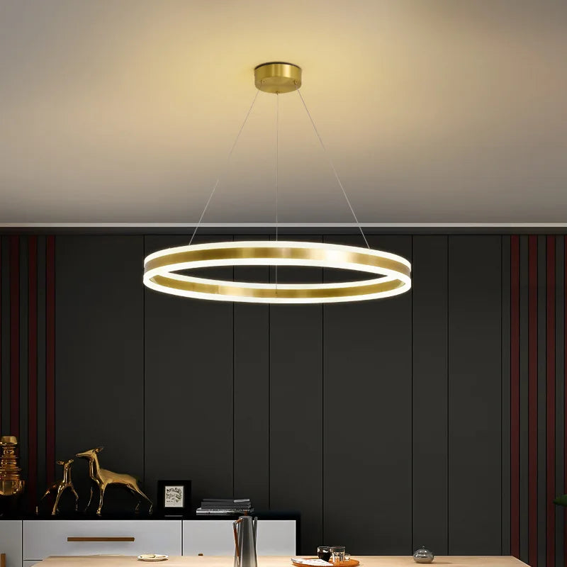 Lampadario circolare design modulabile luminoso