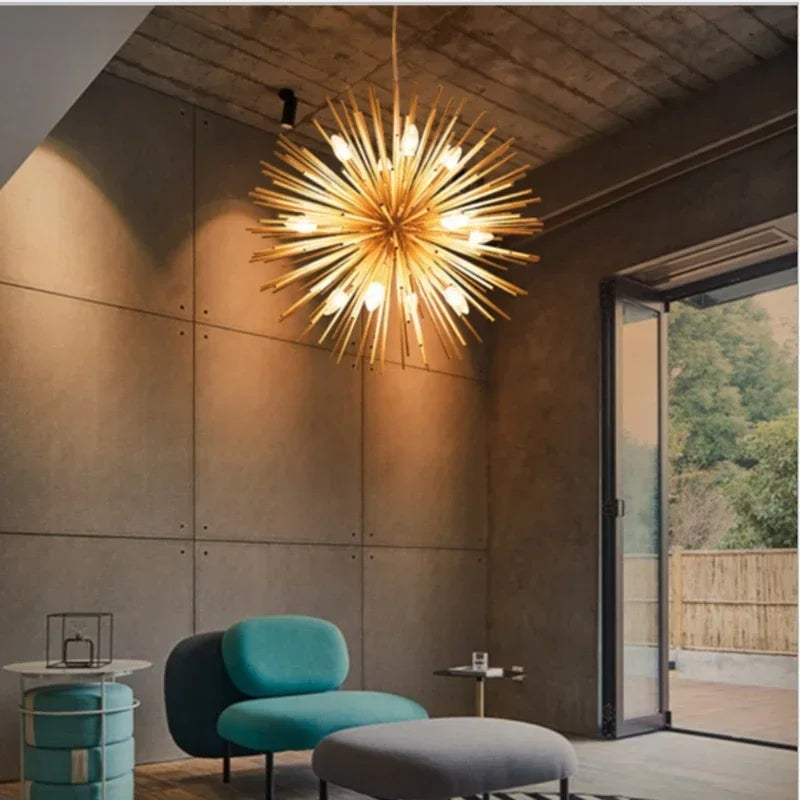 Lampadario scandinavo a sfera luminoso elegante