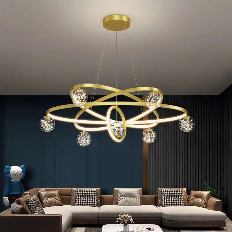 lampadario minimalista nordico a stella per decorazione moderna