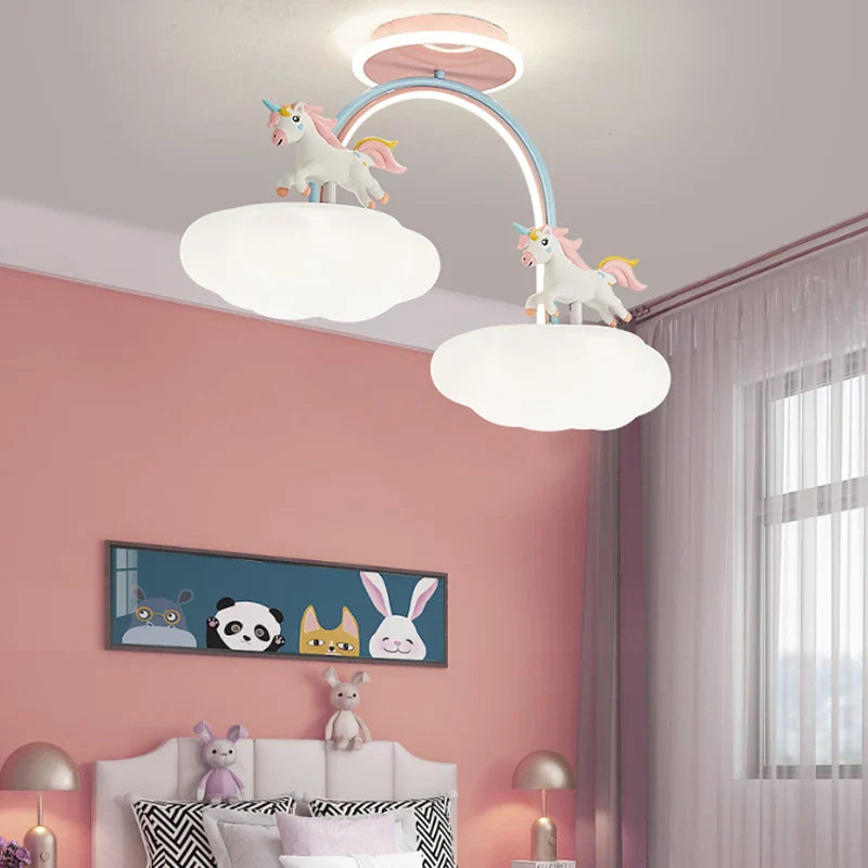 Lampadario unicorno camera fantastica