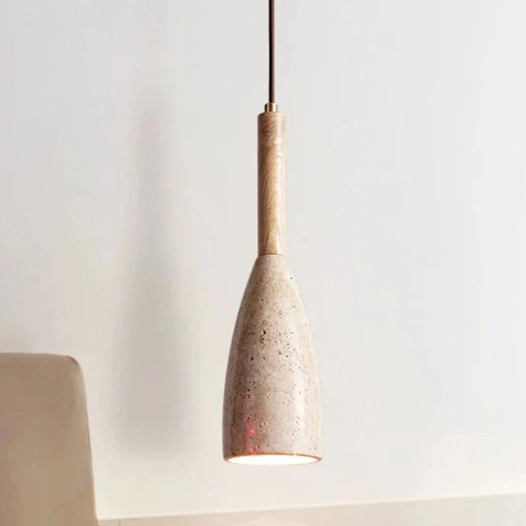 Sospensione LED naturale giallo grotta pietra lampadario camera accanto moderno nordico lampada sospesa linea bottiglia di vino E27