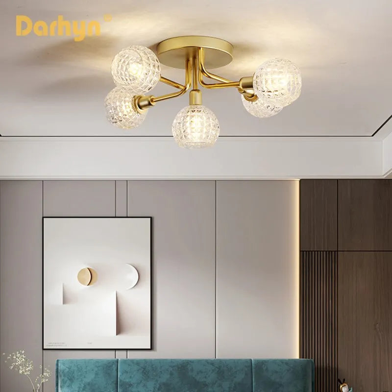Lampadario a sospensione in rame nordico magico brillante