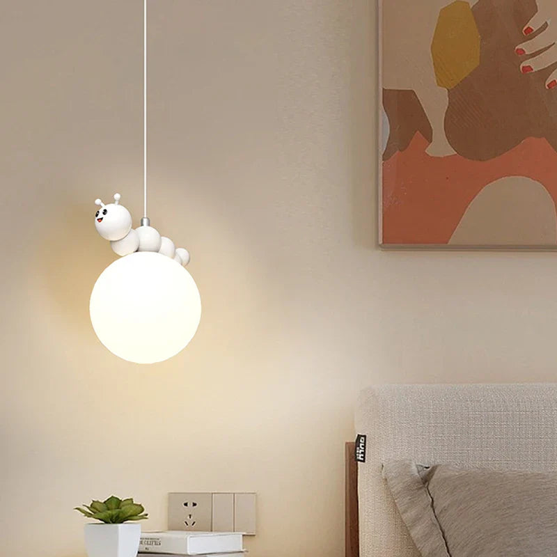 lampadario per bambini moderno cartone animato bruco pianeta creativo