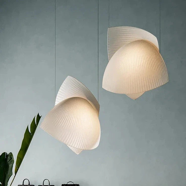 Lampadario LED design moderno wabi sabi tessuto illuminazione decorativa