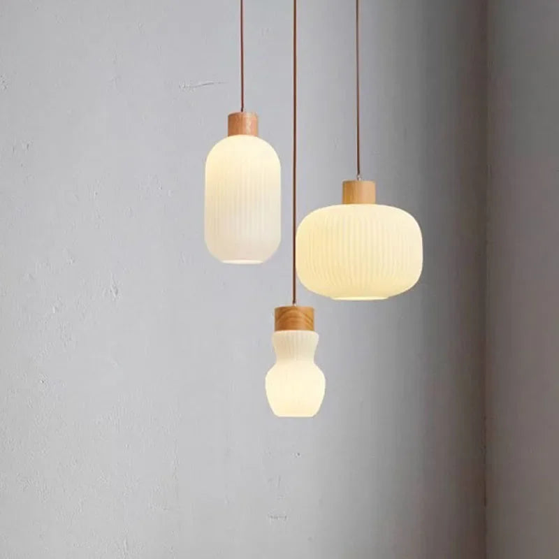 Lampadario sospeso a strisce elegante design scandinavo