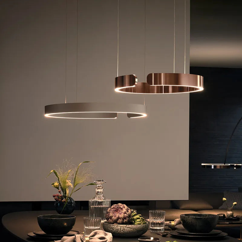 Anello luminoso design moderno elegante.