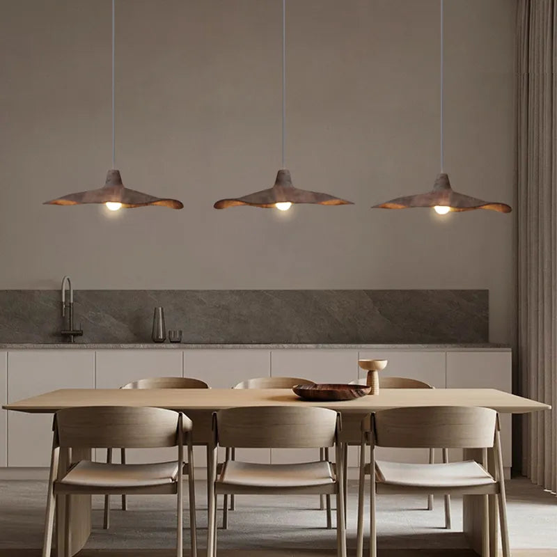 Vintage Wabi Sabi vento E27 sospensione LED luci ristorante bar caffè loft lampadario sala da pranzo decorazione per casa camera lampada da comodino