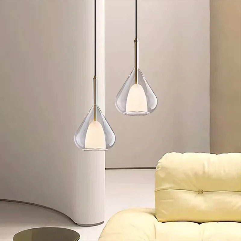 Lampadario a sospensione in vetro design moderno