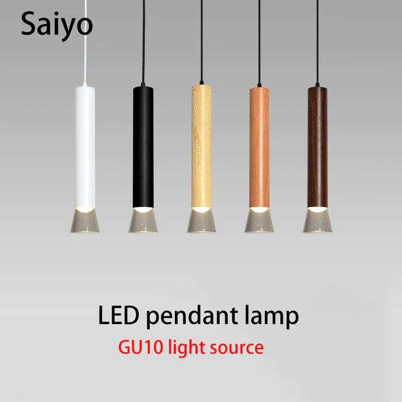 lampada sospesa led moderna a tubo lungo lampadario
