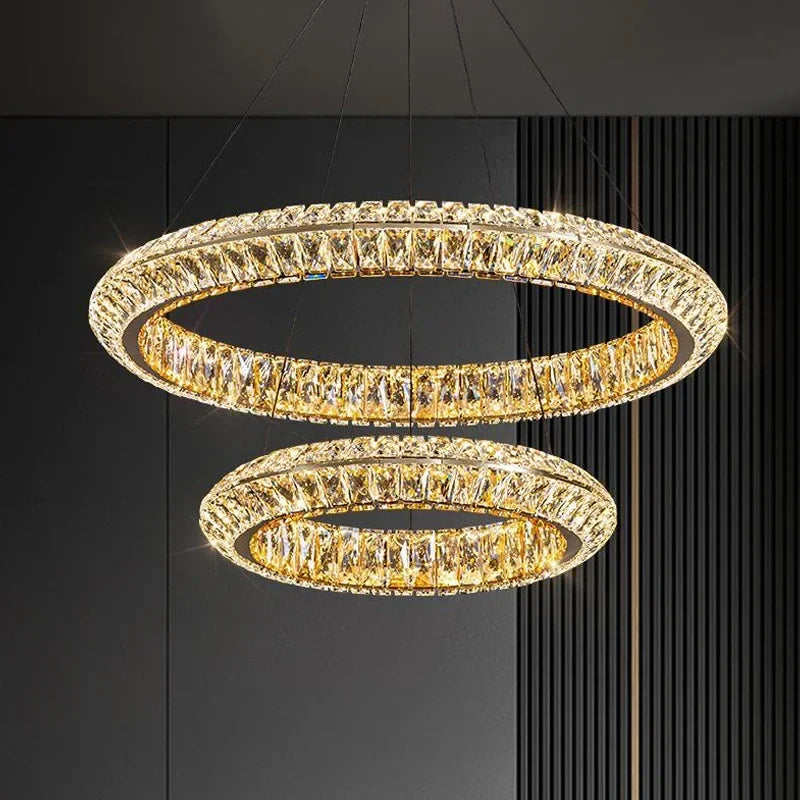 lampadario di lusso in cristallo led per hotel e bar