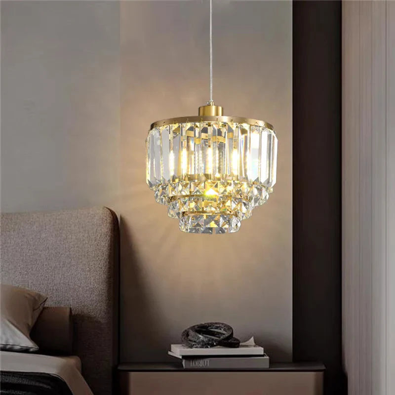 lampadario in cristallo di rame design per decorazione moderna