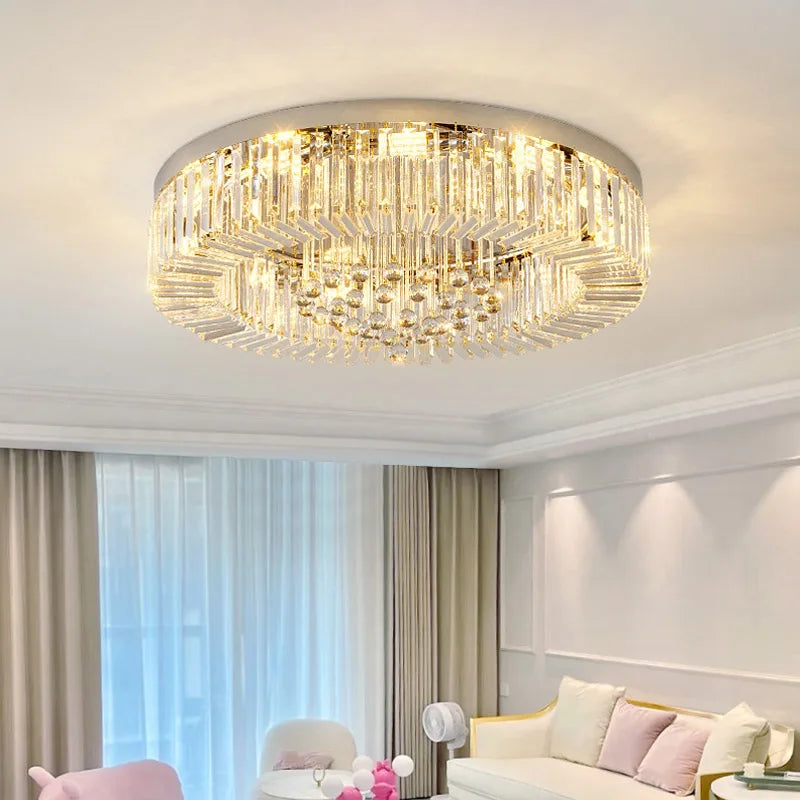 Lampadario LED Anello di Cristallo Moderno