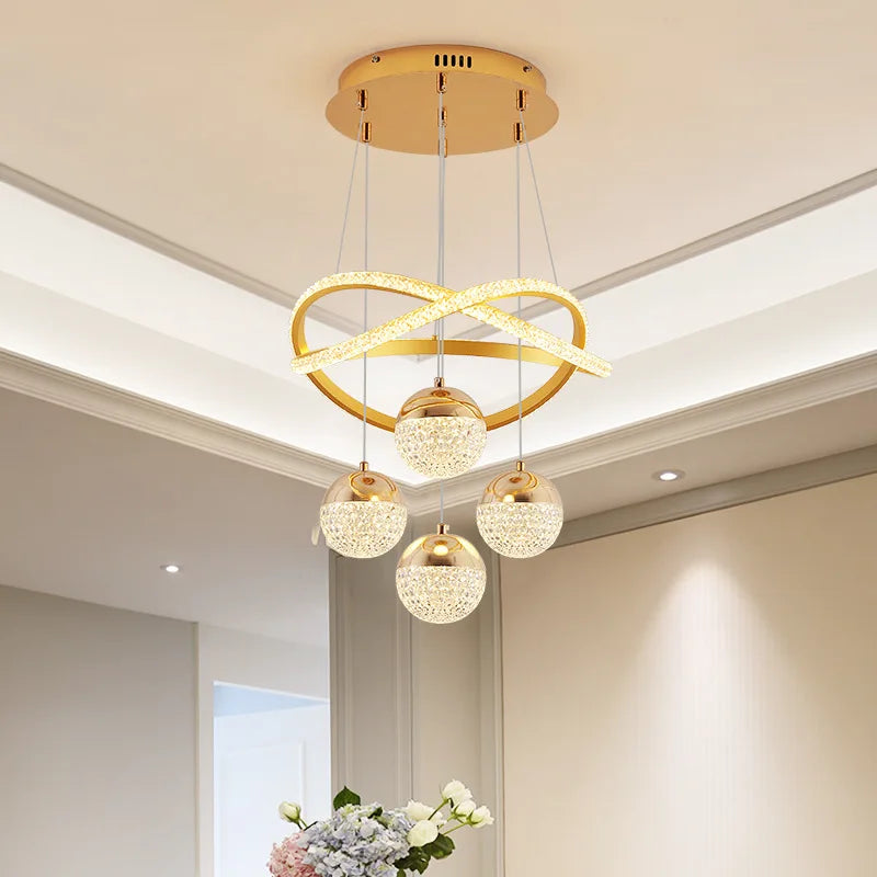 Lampadario Contemporaneo Circolare Splendente