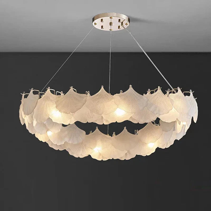lampadario retrò in vetro dal design minimalista per decorazione d'interni