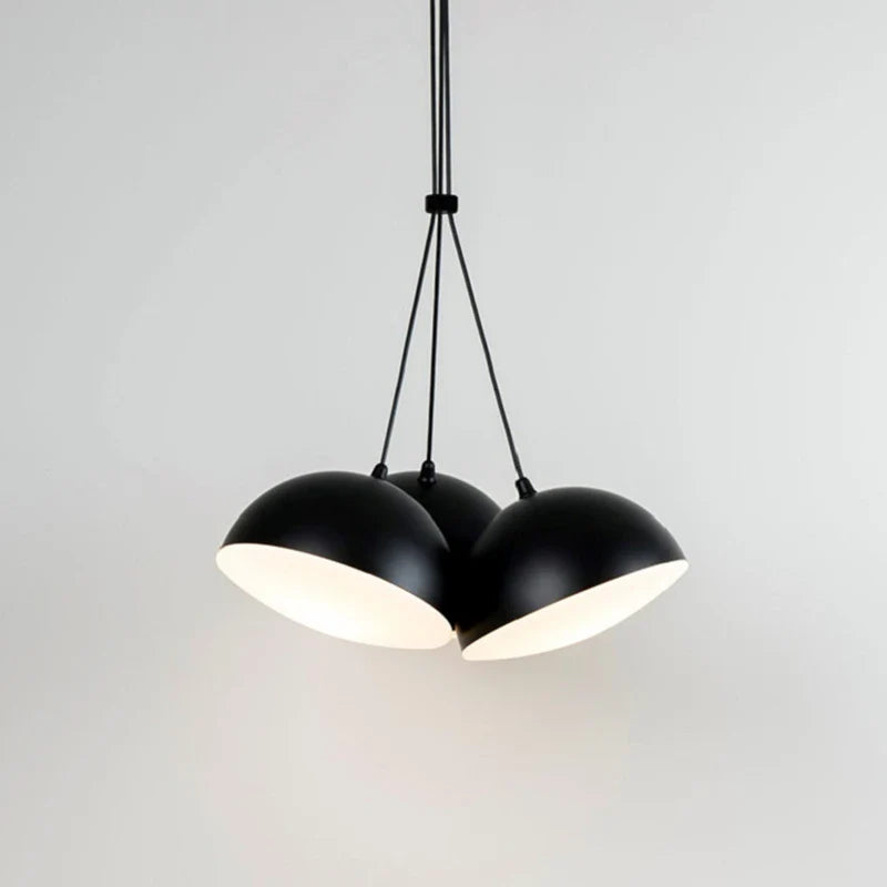 Lampadario minimalista nero contemporaneo