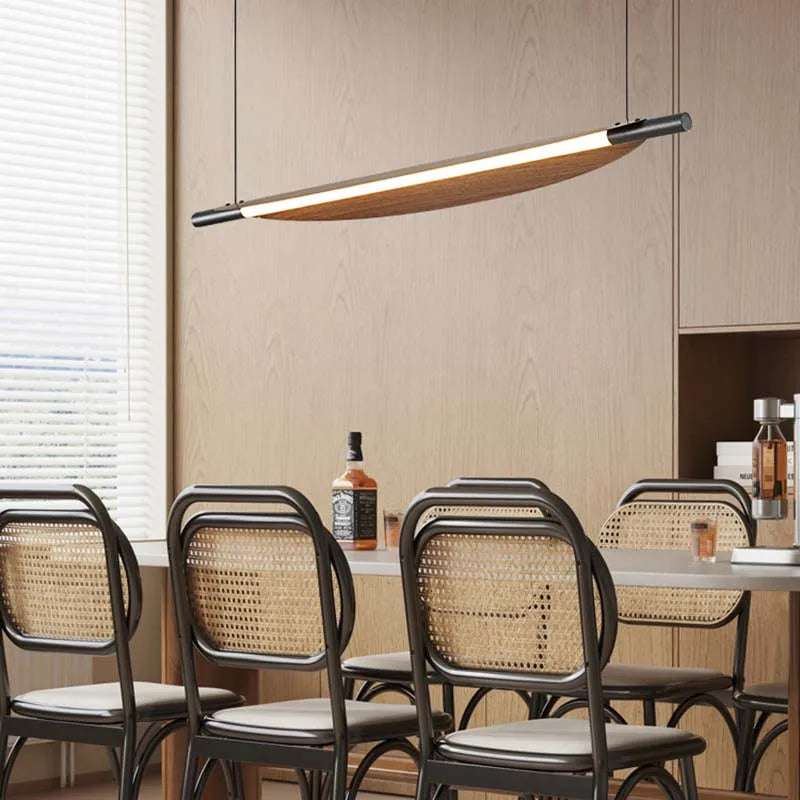 lampadario giapponese in legno di noce stile retrò per decorazione interna