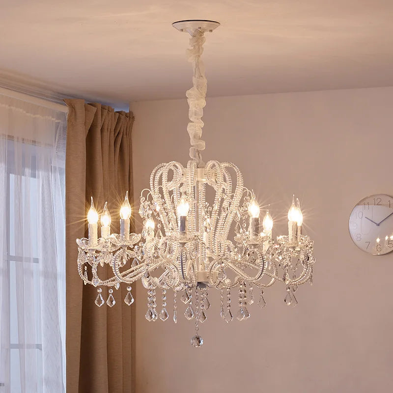 lampadario retrò in cristallo arte nordica per soggiorno e sala da pranzo