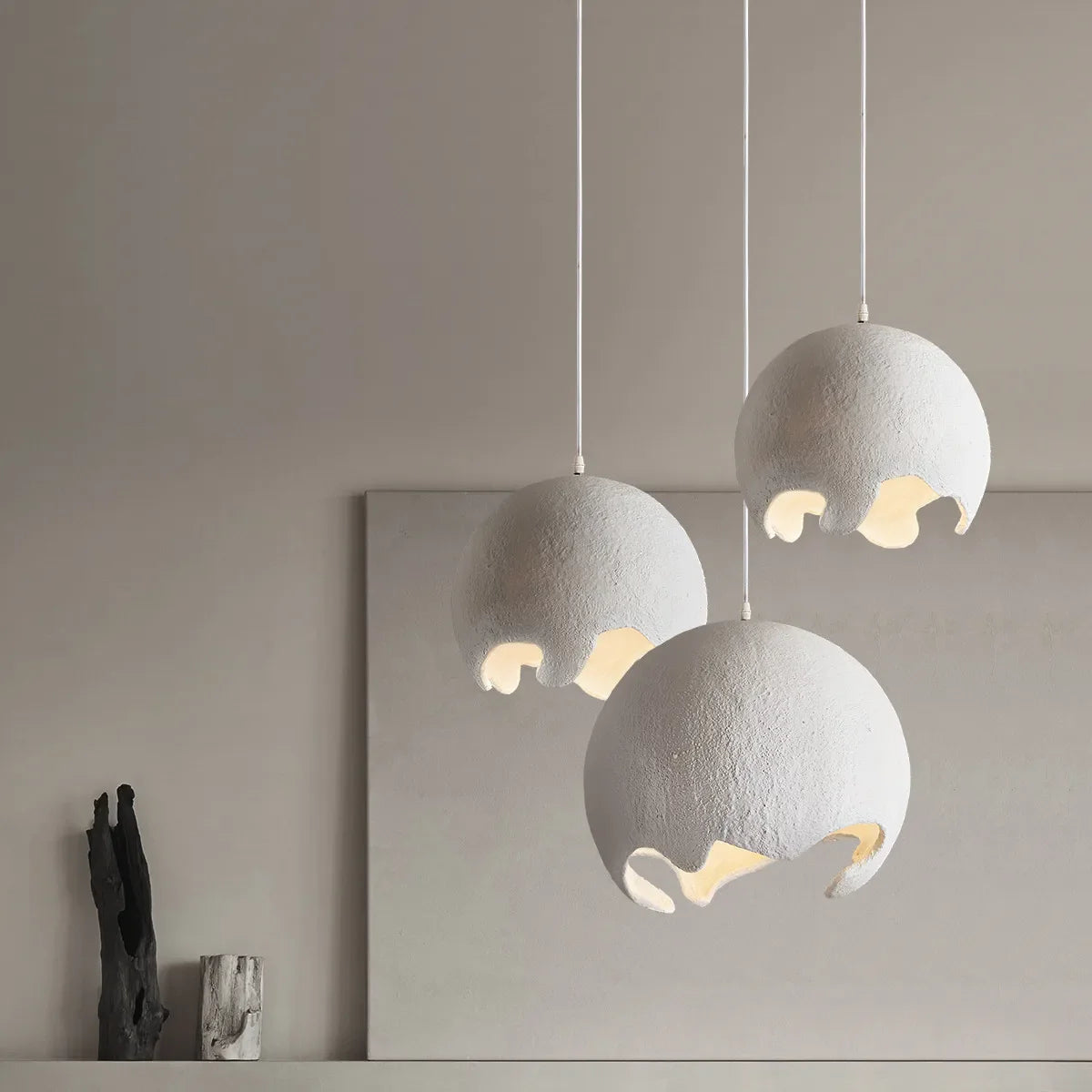 lampadario led nordico wabi sabi minimalista design giapponese per bar ristorante