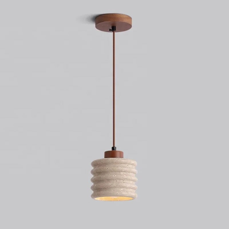 Lampadario wabi-sabi legno grezzo elegante