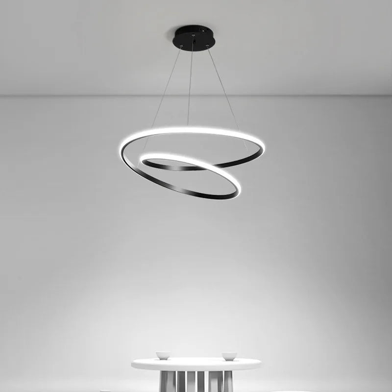 lampadario circolare moderno led illuminazione sospesa nordica