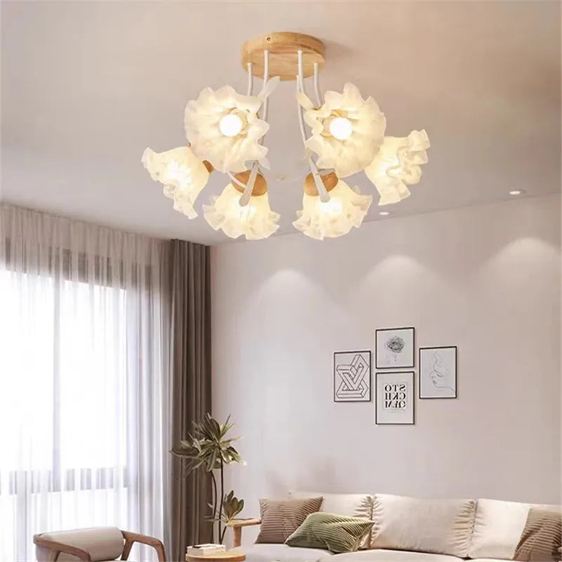 lampadario creativo a fiori decorazione nordica per interni moderni