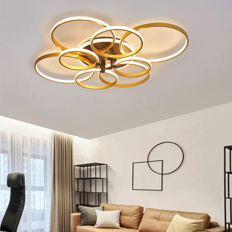 Lampadario moderno a LED per decorazione interna elegante