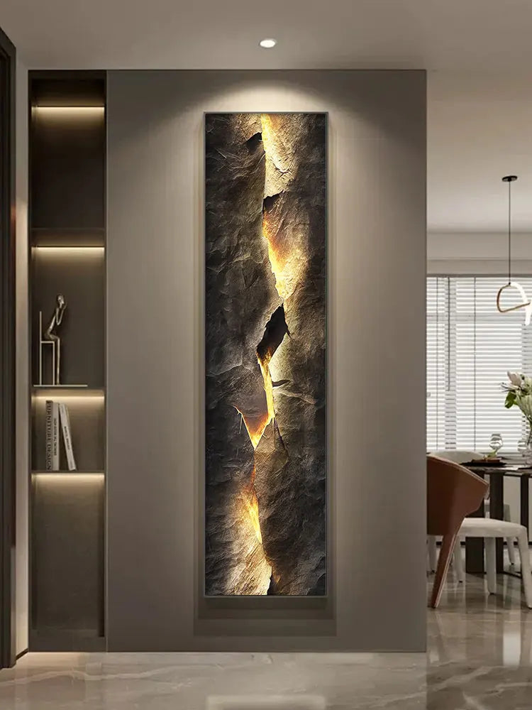 Arte da parete LED astratta moderna con retroilluminazione, decorazione d'interni