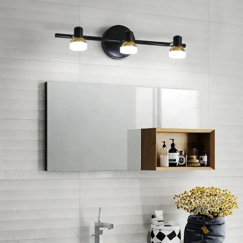 Applique da parete bagno vintage con tre faretti