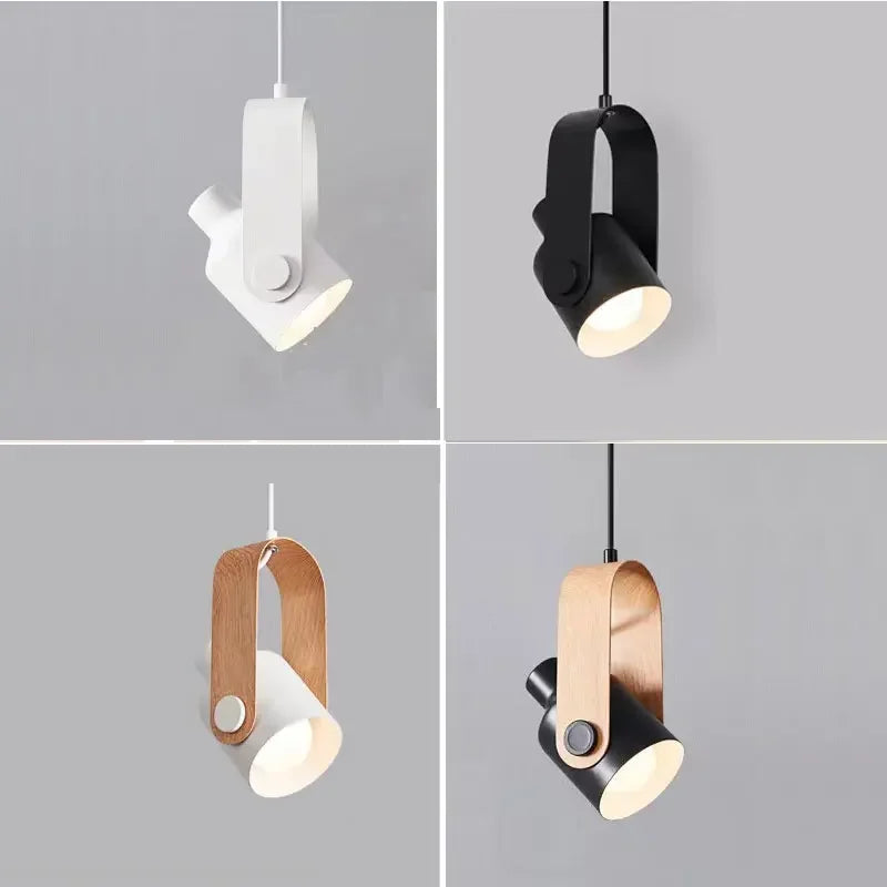 Sospensione luminosa in legno scandinavo