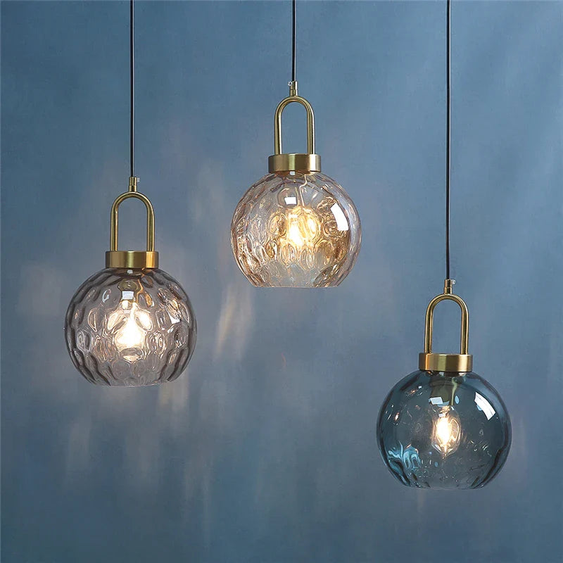 lampadari moderni in vetro minimalisti design nordico LED