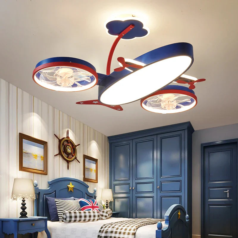 lampadario aereo cartone animato LED per bambini creativo