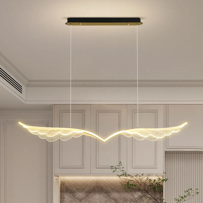 lampadario nordico di lusso ali artistiche illuminazione interna