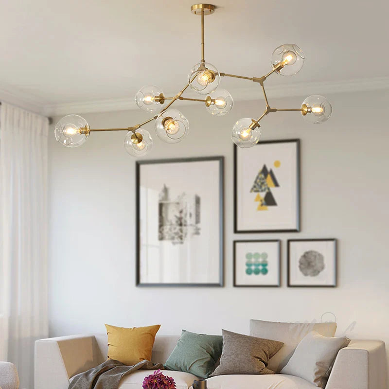 Sospensione LED moderna vetro elegante