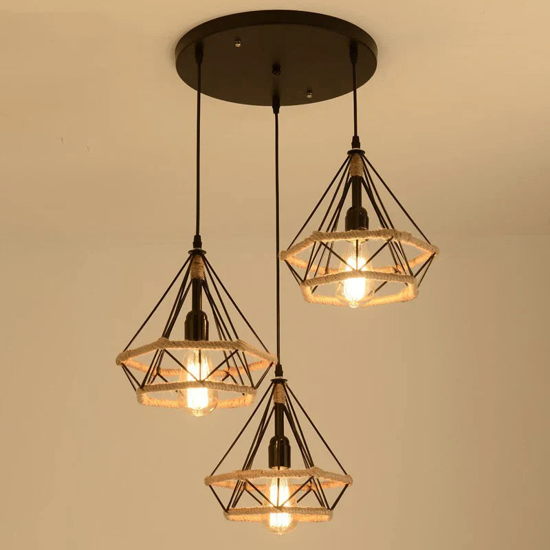 Lampadario Vintage Industriale Caldo Moderno