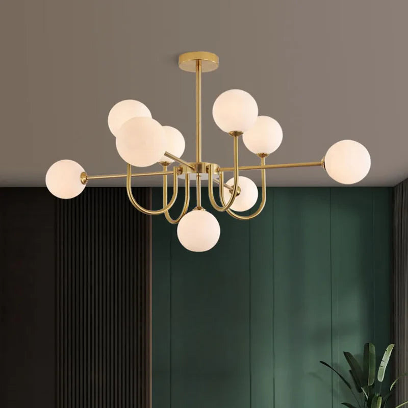 lampadario led design moderno a forma di fagiolo magico