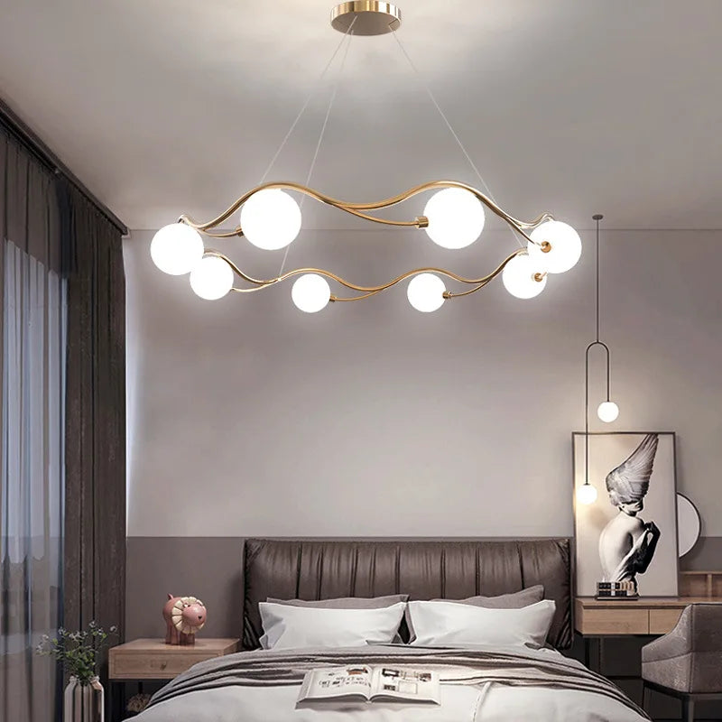 lampadario nordico semplice anello led decorativo interno