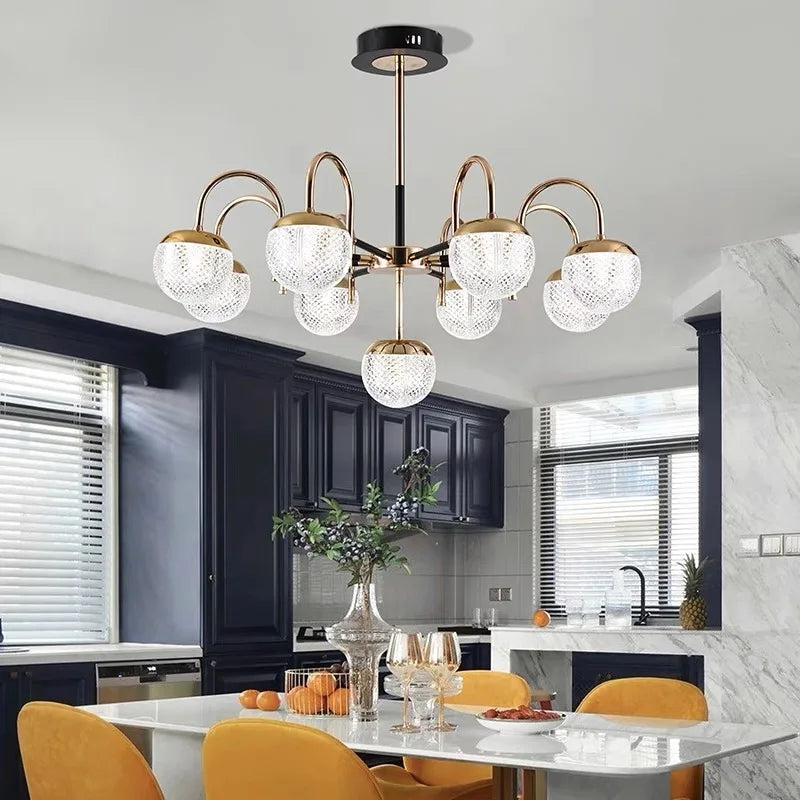 lampadario moderno in ferro battuto per decorazione d'interni
