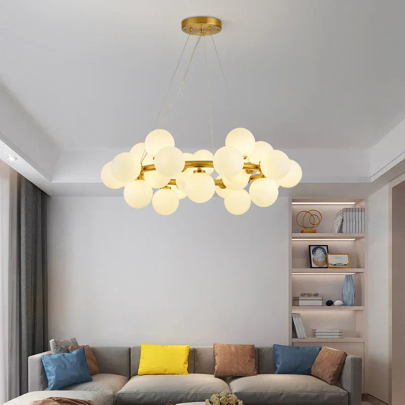 Lampadario nordico moderno trasparente