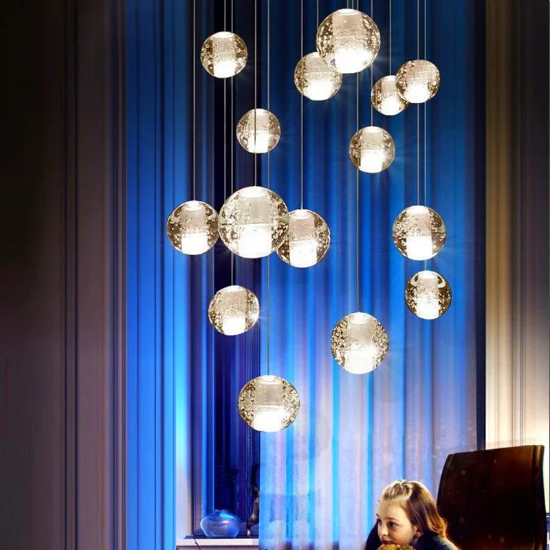 Lampadario moderno cristallo elegante luminoso