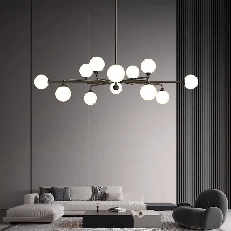 Lampadario moderno trasparente sospeso