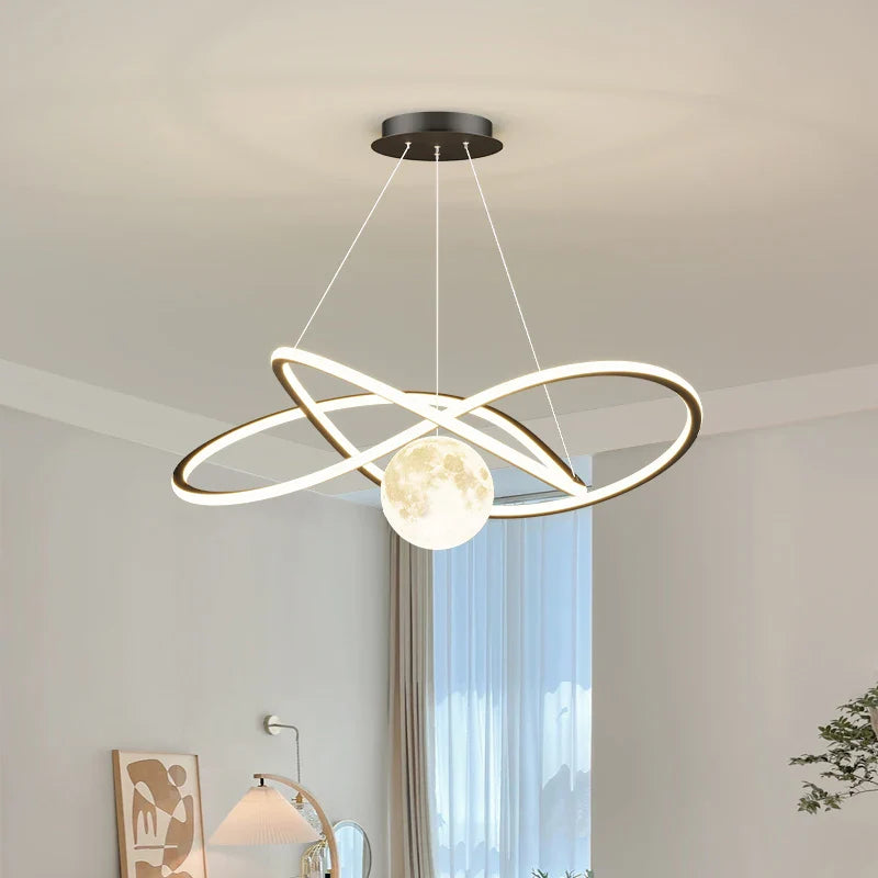 lampadario LED arrotondato per decorazione interna