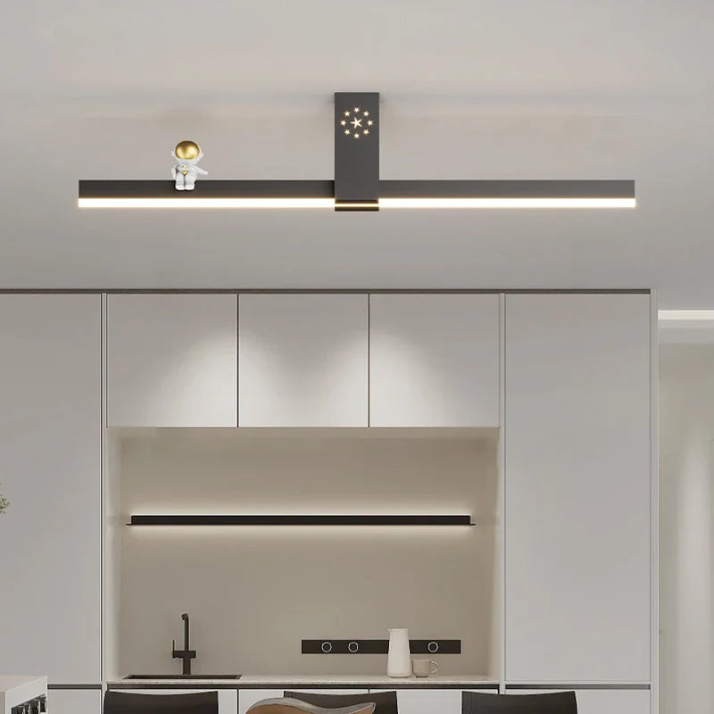 lampadario nordico minimalista con striscia led creativo personalità
