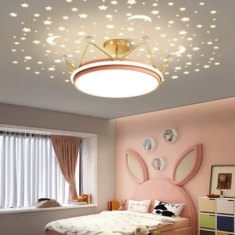 Lampadario LED stella luna per bambini
