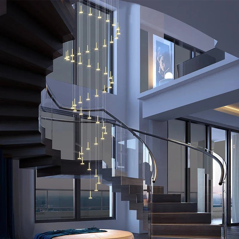 Cielo stellato sospensione luci mercato negozio di abbigliamento piatto da soffitto decorazione meteorite doccia lampada sospesa Villa scala lampadario
