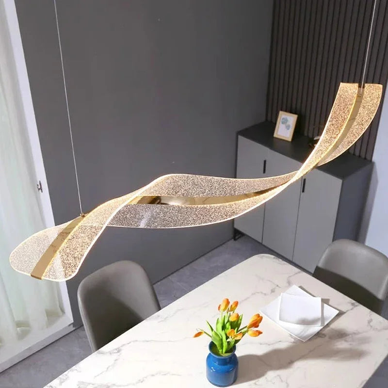Lampadario a spirale design moderno per hotel, bar e ristoranti