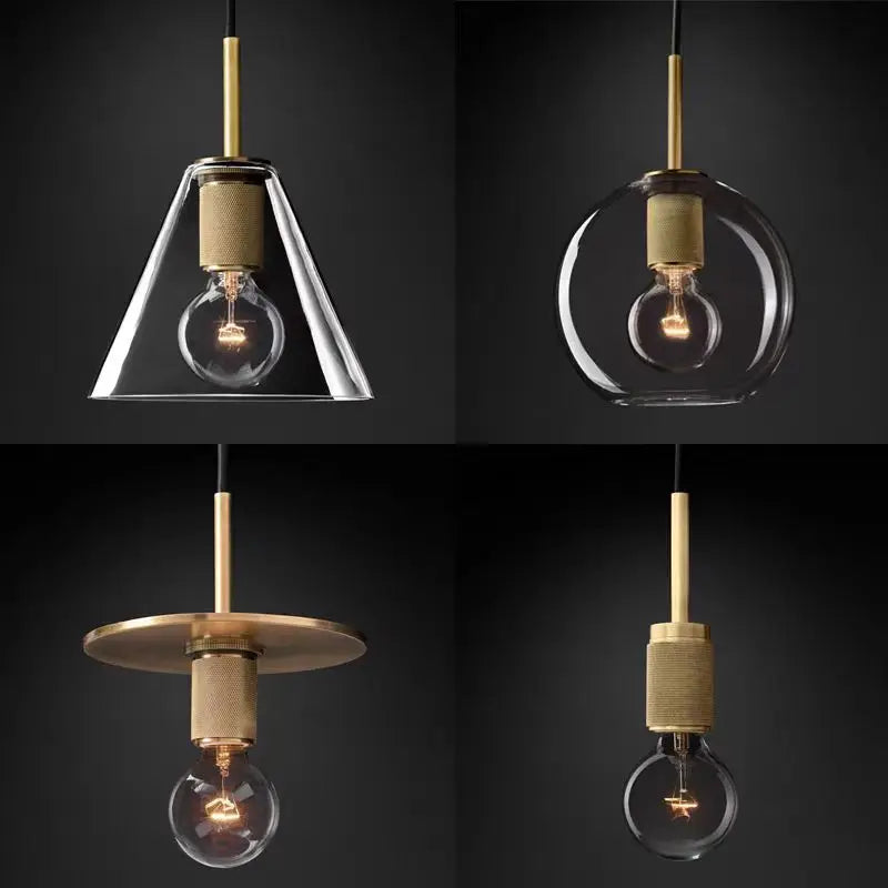 lampadario nordico minimalista in rame stile americano italiano