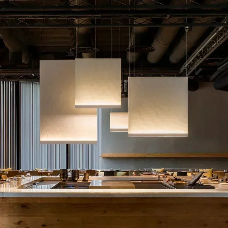 Lampadario moderno in tessuto lavorato a maglia design nordico illuminazione interna