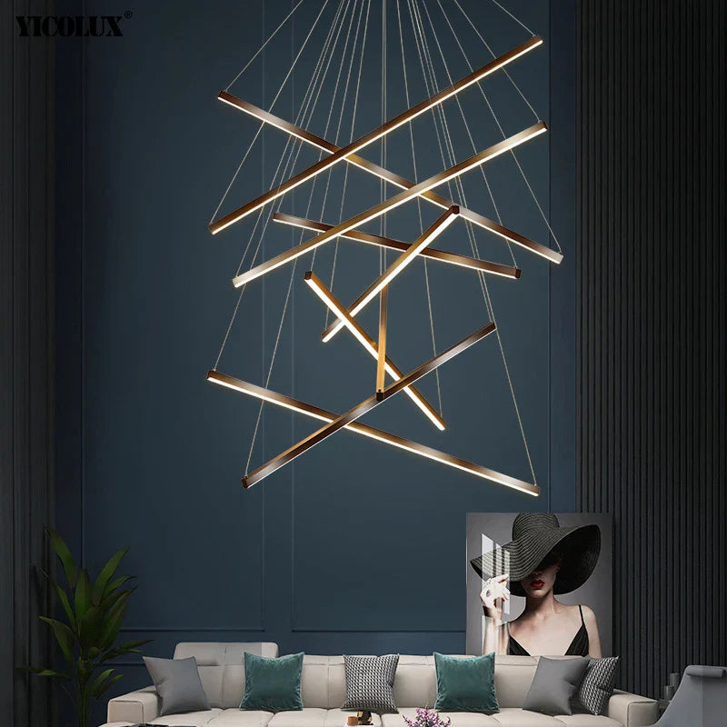 Lampadario LED moderno con dimmer a distanza per interni