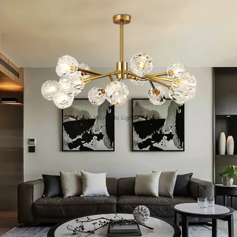 lampadario di lusso 	 in cristallo illuminazione postmoderna winfordo wf-xd011