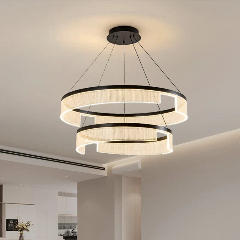 Lampadario LED moderno circolare luminoso